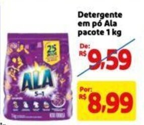 Extra Supermercado Detergente em pó Ala pacote 1 kg oferta
