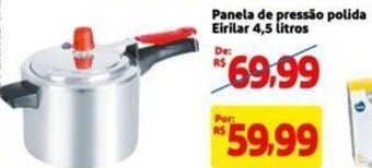 Extra Supermercado Panela de pressão polida Eirilar 4,5 litros oferta
