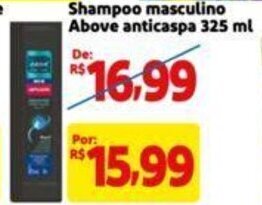 Extra Supermercado Shampoo masculino Above anticaspa 325 ml oferta