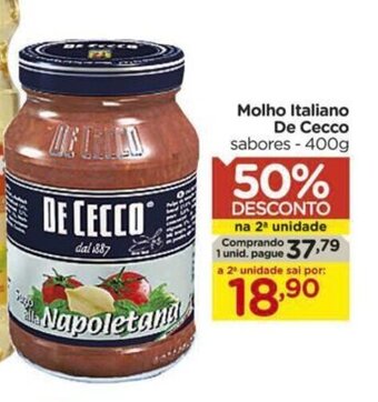 Carrefour Molho Italiano De Cecco sabores - 400g oferta