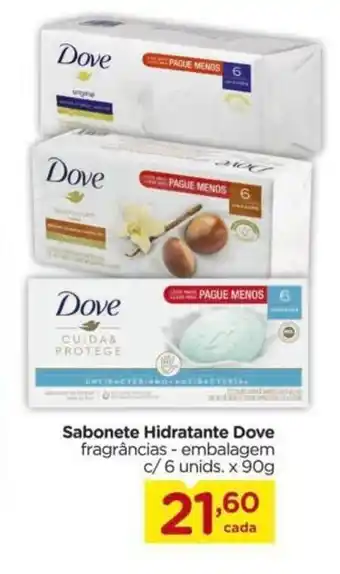 Carrefour Sabonete Hidratante Dove fragrâncias - embalagem c/6 unids. x 90g oferta
