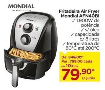 Carrefour Fritadeira Air Fryer Mondial AFN40BI oferta