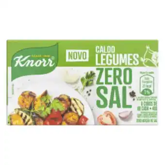 Caldo em tablete legumes zero sal knorr caixa 48g 6 unidades
