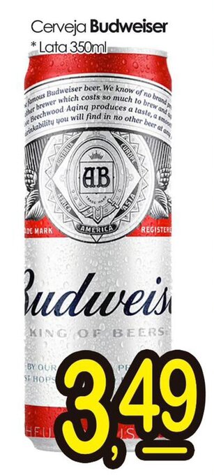 Cerveja Budweiser *Lata 350ml