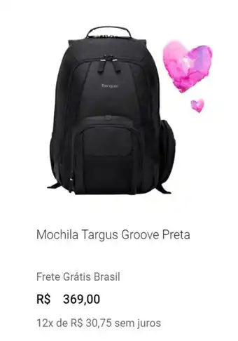 Mochila Targus Groove Preta