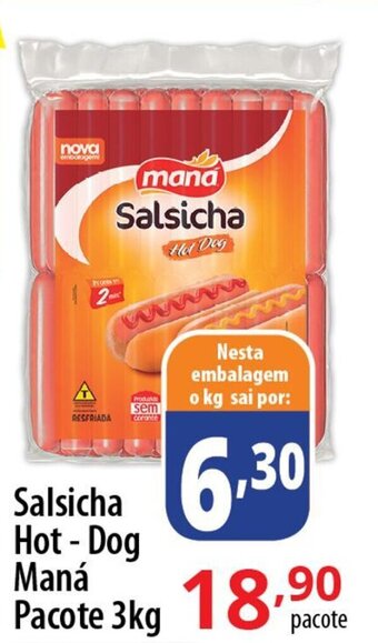 Akki Atacadista Salsicha Hot-Dog Maná pacote 3kg oferta