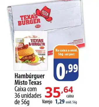 Akki Atacadista Hambúrguer Misto Texas Caixa com 36 unidades de 56g oferta
