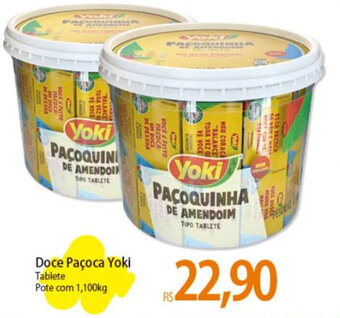 Atacadão Doce Paçoca Yoki Tablete Pote com 1,100kg oferta