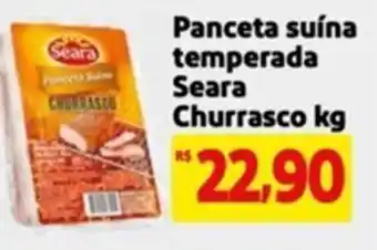 Mercado Extra Panceta suína temperada Seara Churrasco kg oferta