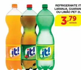 Roldão Refrigerante it laranja, guaraná ou limão pet 2l oferta