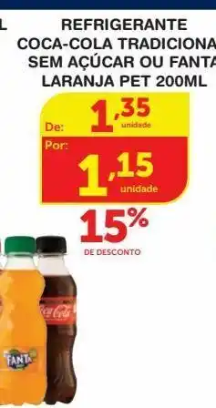 Roldão Refrigerante coca-cola 200ml oferta