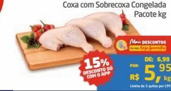 Coxa com sobrecoxa congelada pacote kg