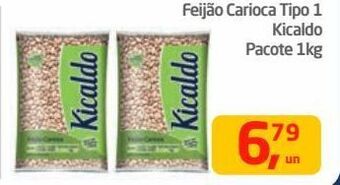 Tenda Atacado Feijão carioca tipo 1 kicaldo pacote 1kg oferta