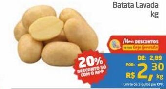 Tenda Atacado Batata lavada kg oferta