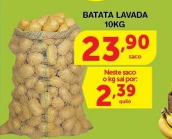 Roldão Batata lavada 10kg oferta
