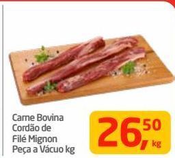 Tenda Atacado Carne bovina cordão de filé mignon kg oferta