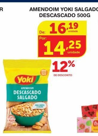 Roldão Amendoim yoki salgado descascado 500g oferta