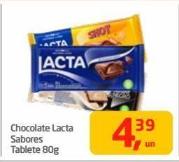 Tenda Atacado Chocolate lacta sabores tablete 80g oferta