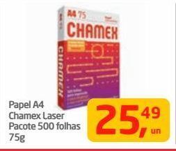 Tenda Atacado Papel a4 chamex laser pacote 500 folhas 75g oferta