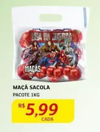 Assaí Atacadista MAÇÃ SACOLA PACOTE 1KG oferta