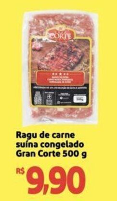 Extra Supermercado Ragu de carne suína congelado Gran Corte 500 g oferta