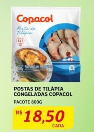 Assaí Atacadista POSTAS DE TILÁPIA CONGELADAS COPACOL PACOTE 800G oferta