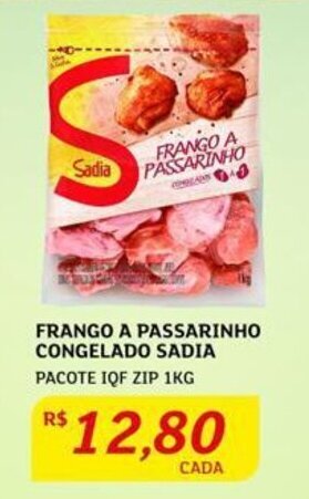 Assaí Atacadista FRANGO A PASSARINHO CONGELADO SADIA PACOTE IQF ZIP 1KG oferta