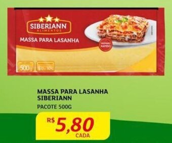 Assaí Atacadista MASSA PARA LASANHA SIBERIANN PACOTE 500G oferta