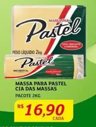 Assaí Atacadista MASSA PARA PASTEL CIA DAS MASSAS PACOTE 2KG oferta