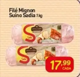 Rede Bom Lugar File Mignon Suino Sadia 1kg oferta