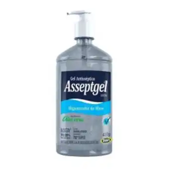 Alcool gel para maos asseptgel 70o inpm 420g