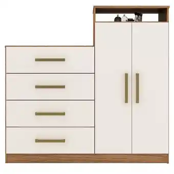 Cômoda demobile 2 portas 4 gavetas aurea