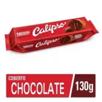 Biscoito cobertura chocolate branco calipso 130g
