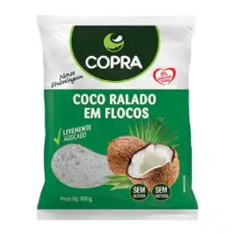 Carvalho Supermercado Coco ralado em flocos copra sem gluten sem lactose 100gr oferta