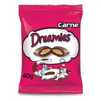 Carvalho Supermercado Biscoito para gatos dreamies carne 40g oferta