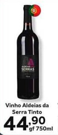 Supermercados Tauste Vinho Aldeias da Serra Tinto gf 750ml oferta