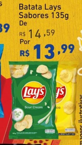 Extrabom Supermercados Batata Lays Sabores 135g oferta