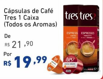 Extrabom Supermercados Cápsulas de Café Tres 1 Caixa (Todos os Aromas) oferta