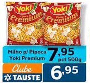 Supermercados Tauste Milho p/ Pipoca Yoki Premium pct 500g oferta