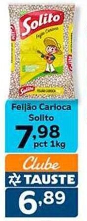 Supermercados Tauste Feijão Carioca Solito pct 1kg oferta
