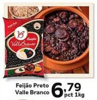 Supermercados Tauste Feijão Preto Valle Branco pct 1kg oferta