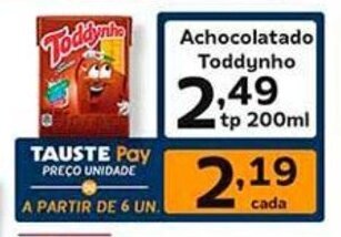 Supermercados Tauste Achocolatado Toddynho tp 200ml oferta