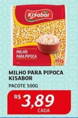 Assaí Atacadista MILHO PARA PIPOCA KISABOR PACOTE 500G oferta