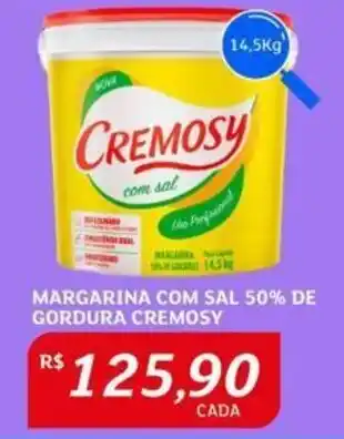 Assaí Atacadista MARGARINA COM SAL 50% DE GORDURA CREMOSY 14.5KG oferta