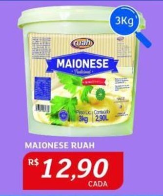 Assaí Atacadista MAIONESE RUAH 3KG oferta