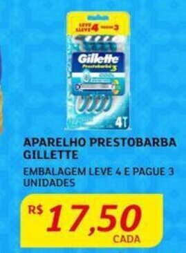 APARELHO PRESTOBARBA GILLETTE
