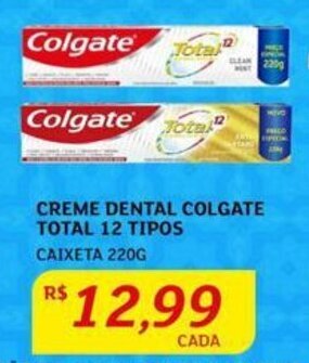 Assaí Atacadista CREME DENTAL COLGATE TOTAL 12 TIPOS CAIXETA 220G oferta