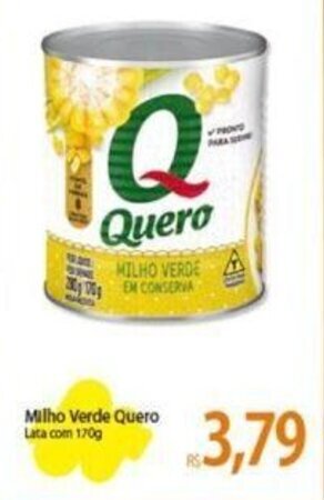 Atacadão Milho Verde Quero Lata com 170g oferta