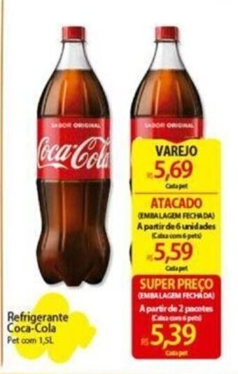 Atacadão Refrigerante Coca-Cola Pet com 1,5L oferta