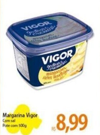Margarina Vigor Com sal Pote com 500g